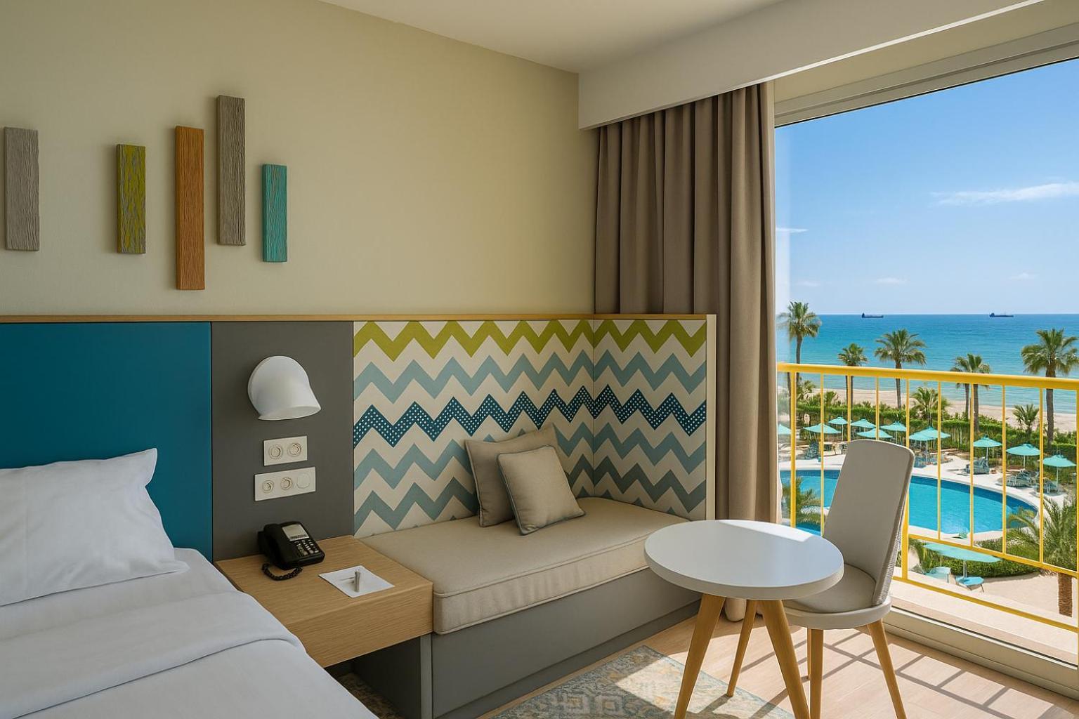 Chambre 2 Lits Jumeaux/Simples avec Balcon - Vue sur Mer